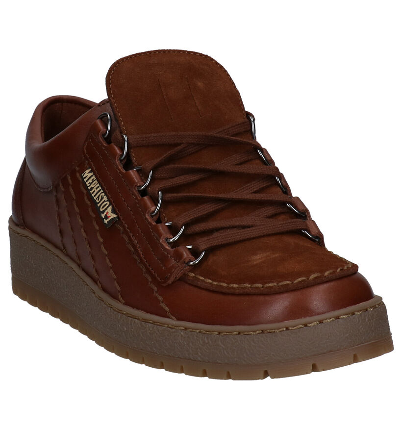 Mephisto Rainbow Chaussures à lacets en Brun en cuir (280907)