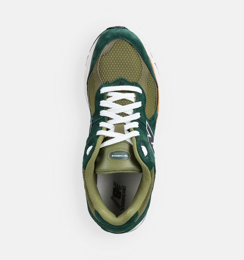 New Balance 2002 Baskets en Vert pour hommes (375121) - pour semelles orthop&eacute;diques