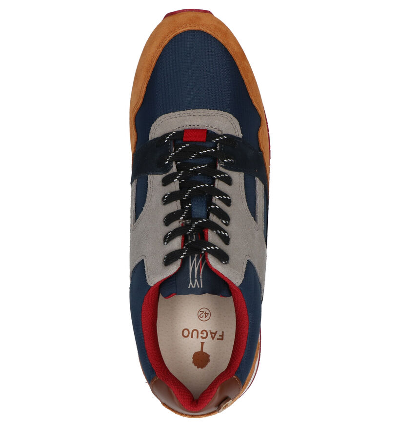 Faguo Ivy Witte Veterschoenen in daim (274851)
