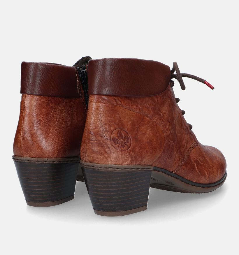 Rieker Bottines à lacets en Cognac pour femmes (344405)