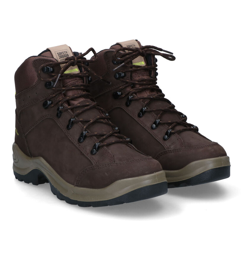 Safety Jogger Adventure Chaussures de randonn&eacute;e en Brun fonc&eacute; en nubuck (326982)