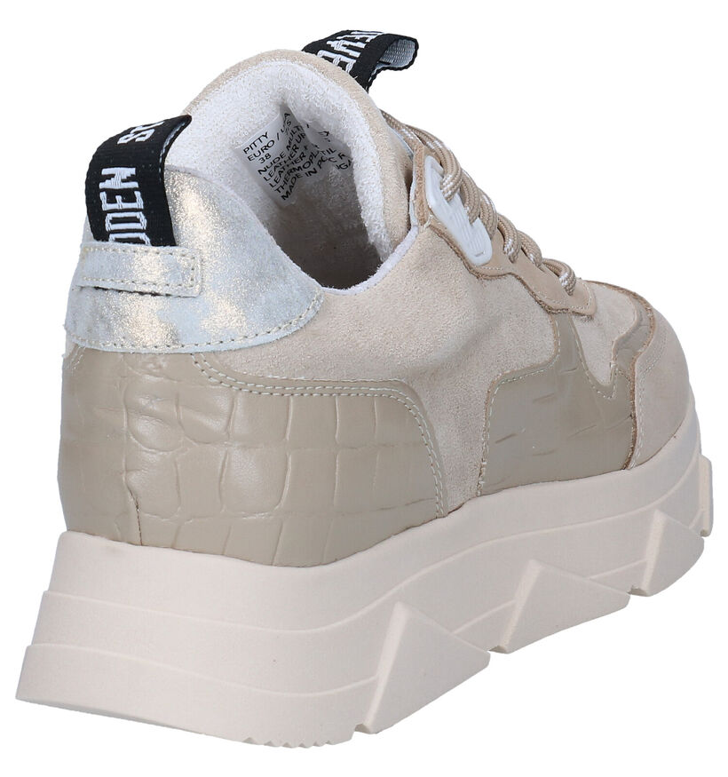 Steve Madden Pitty Beige Sneakers in leer (300596)