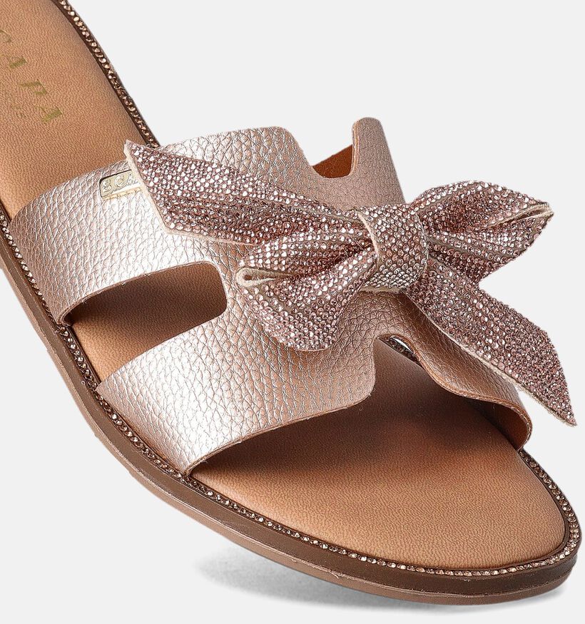 Scapa Nu-pieds plates en Or pour femmes (355478)