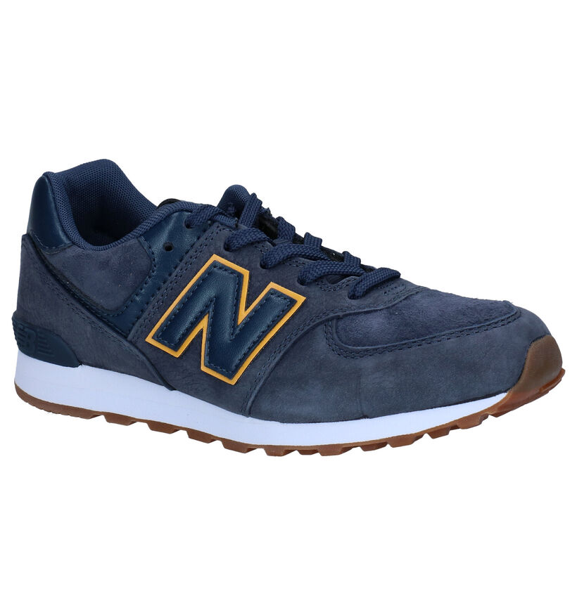 New Balance GC574 Blauwe Sneakers in daim (276823)