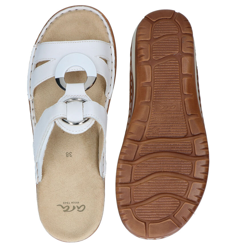 Ara Hawaii Witte Slippers in leer (288972)