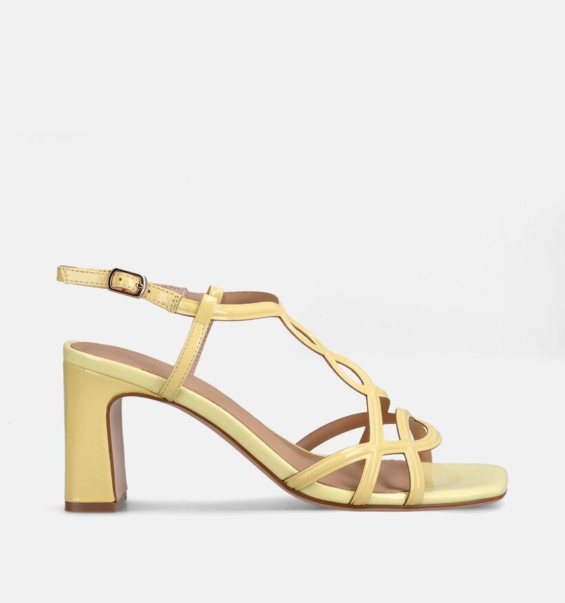 Regarde le Ciel Chelly Sandales &agrave; talons en Jaune pour femmes (372978)