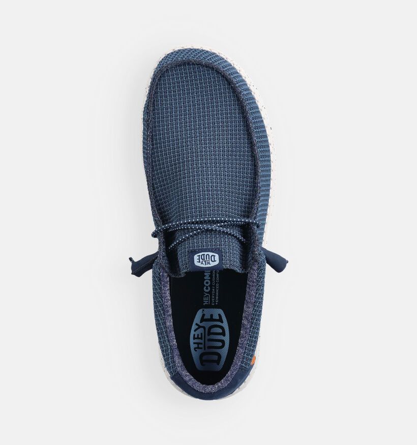 HEYDUDE Wally Sport Chaussures &agrave; enfiler en Bleu fonc&eacute; pour hommes (370086) - pour semelles orthop&eacute;diques
