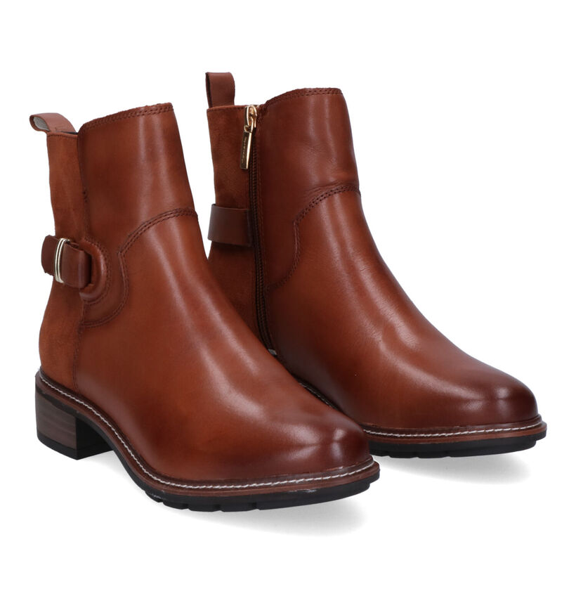 Tamaris Touch It Cognac Enkellaarzen voor dames (315430) - geschikt voor steunzolen