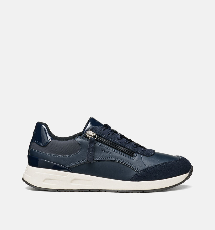 Geox Bulmya Donkerblauwe Sneaker met Veter en Rits voor dames (377777) - geschikt voor steunzolen