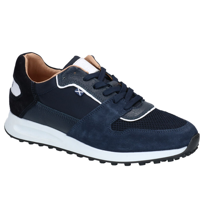 Scapa Blauwe Veterschoenen in nubuck (282923)