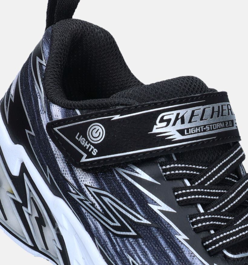Skechers Light Storm 2.0 Zwarte Sneakers voor jongens (345242)