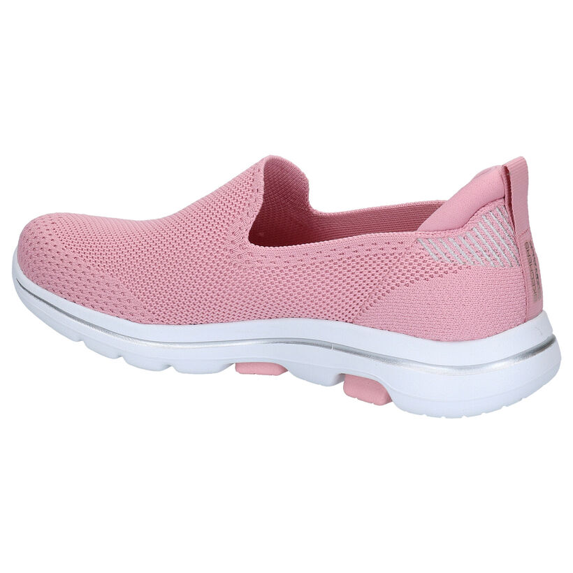 Skechers Go Walk 5 Roze Slip-on Sneakers in stof (272718)