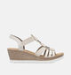 Rieker Beige Sandalen met sleehak voor dames (354942)