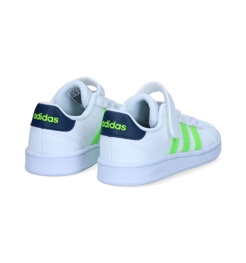 adidas Grand Court C Witte Sneakers voor jongens (318923)