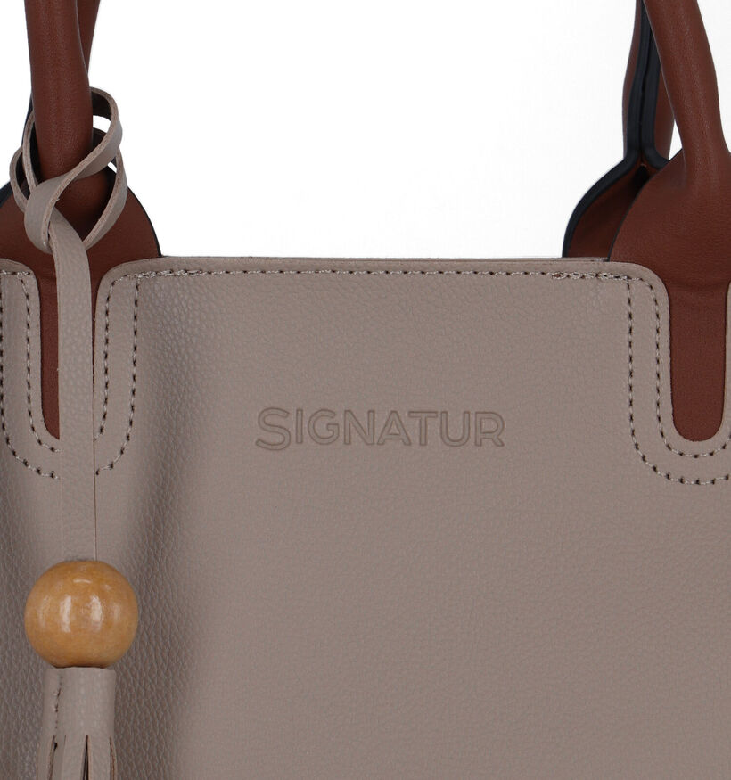 Signatur Grijsblauwe Handtas met Riem in kunstleer (325867)