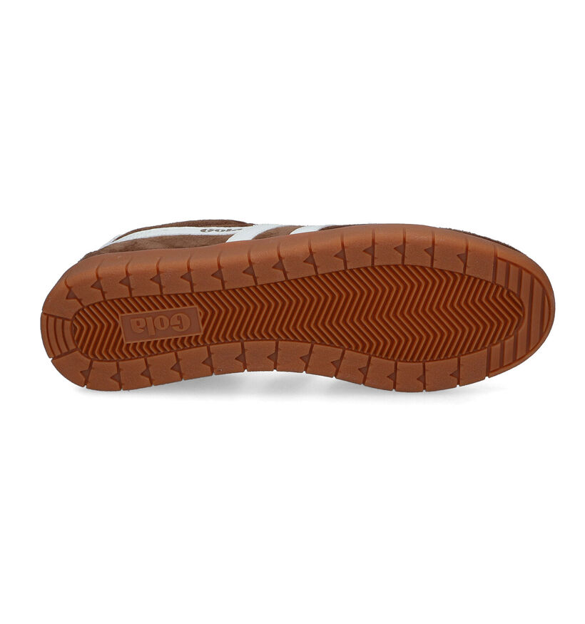 Gola Hurricane Suede Baskets en Beige pour hommes (336324) - pour semelles orthopédiques