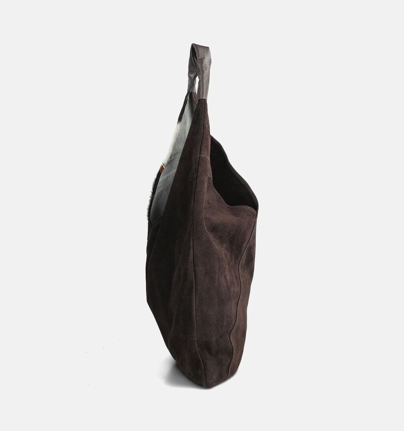 Via Limone Donkerbruine Schoudertas voor dames (367730)