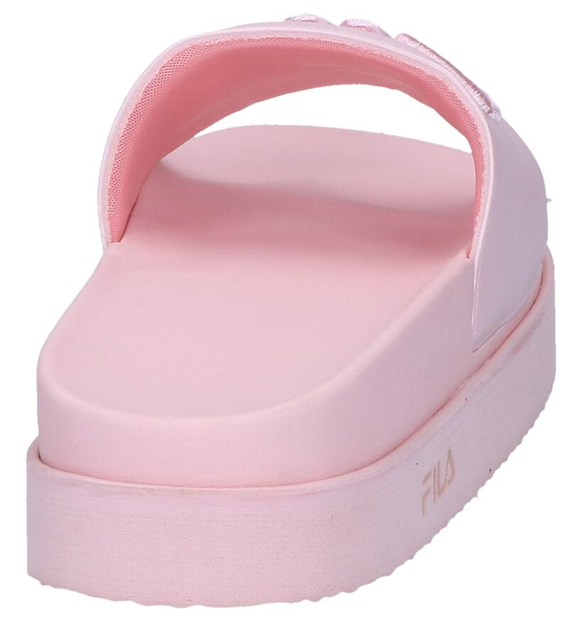 Fila Morro Bay Zeppa Claquettes de piscine en Rose pastel en simili cuir (240846)