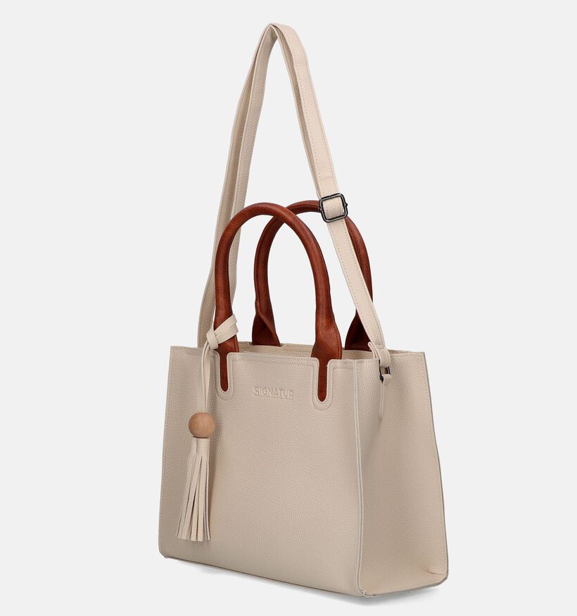 Signatur Beige Handtas Met Riem voor dames (342159)