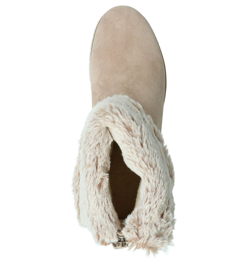 Gabor Best Fitting Beige Boots in faux fur (260122)