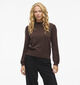 Vila Ril Turtleneck Pull en Brun fonc&eacute; pour femmes (378450)