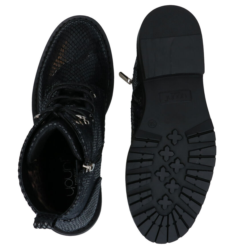 Youh! Boots à lacets en Noir en simili cuir (278177)