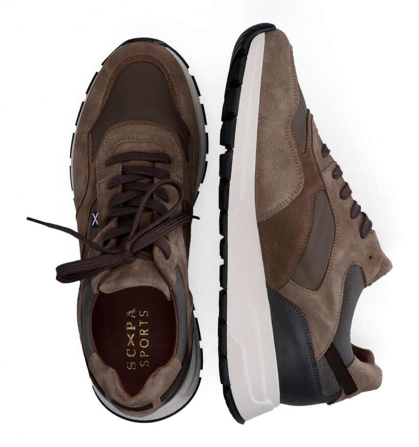 Scapa Chaussures à lacets en Taupe pour hommes (316825) - pour semelles orthopédiques