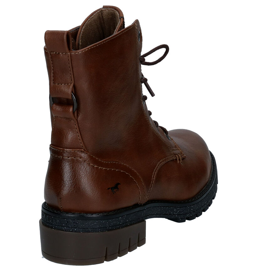 Mustang Bruine Bottines in kunstleer (294301)