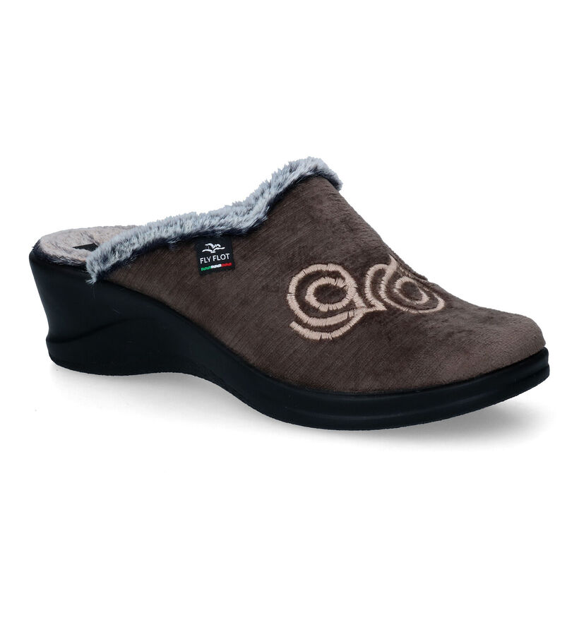 Fly Flot Taupe Pantoffels voor dames (315911)