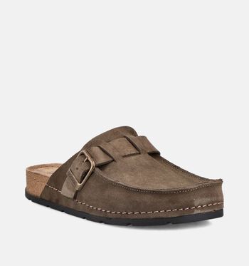 Scholl Slippers Taupe/Groen