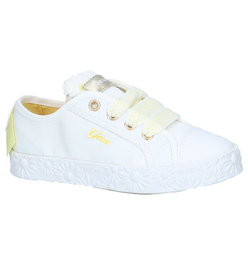 Witte Slip-on Sneakers Geox in stof (237965)