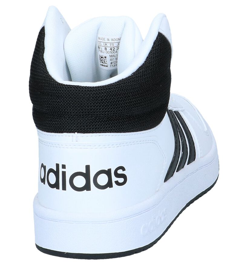 adidas Hoops 2.0 Mid Witte Sneakers in daim (290816)