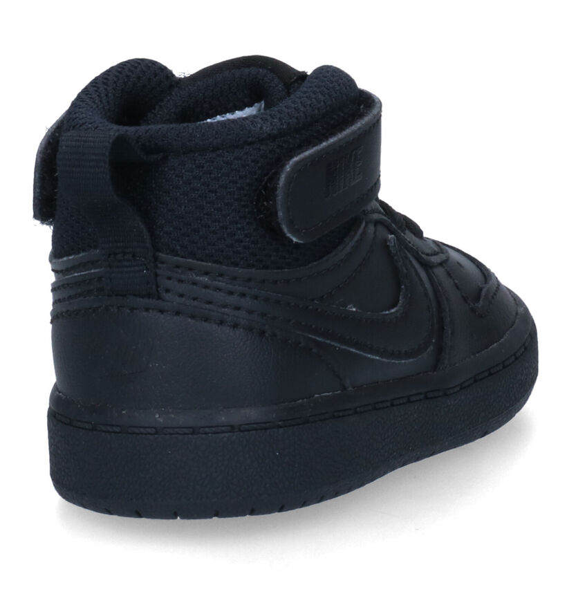 Nike Court Borough Mid 2 TD Zwarte Sneakers in stof (299899)