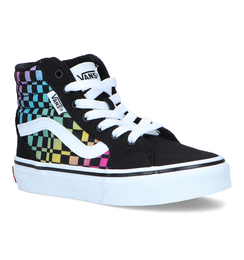 Vans Filmore Hi Baskets de skate en Noir pour filles (321075)