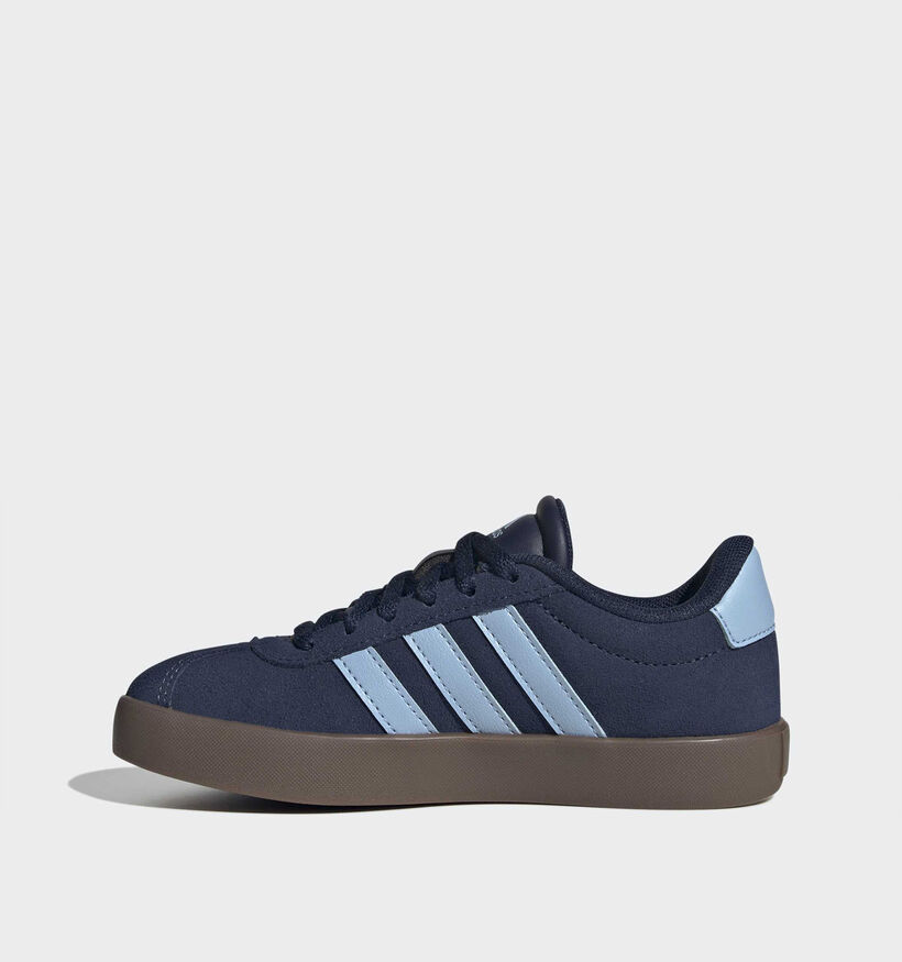 adidas VL Court 3.0 Baskets en Bleu fonc&eacute; pour gar&ccedil;ons (375389)