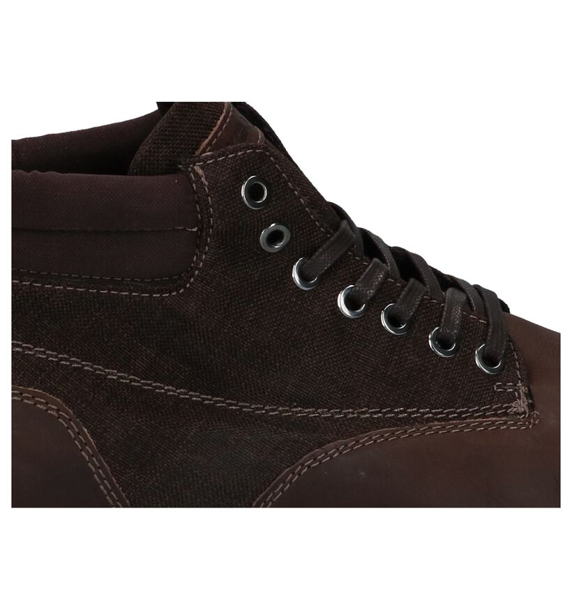 Jack & Jones Chaussures hautes en Brun foncé en cuir (227602)