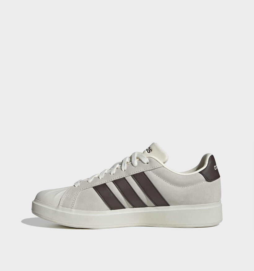 adidas Streettalk Off-White/Donkerbruine Lage Sneakers voor heren (380273)