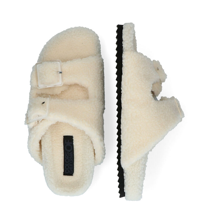 Colors of California Pantoufles ouvertes en Beige pour femmes (300190)