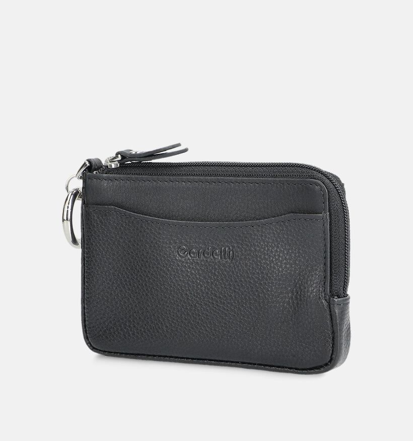 Euro-Leather Zwarte Ritsportemonnee voor dames (381379)