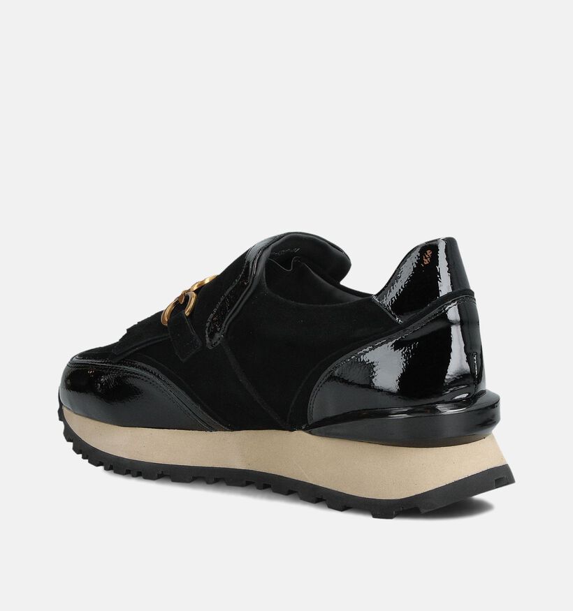 Nathan-Baume Combi Flanel Chaussures à enfiler en Noir pour femmes (363615) - pour semelles orthopédiques
