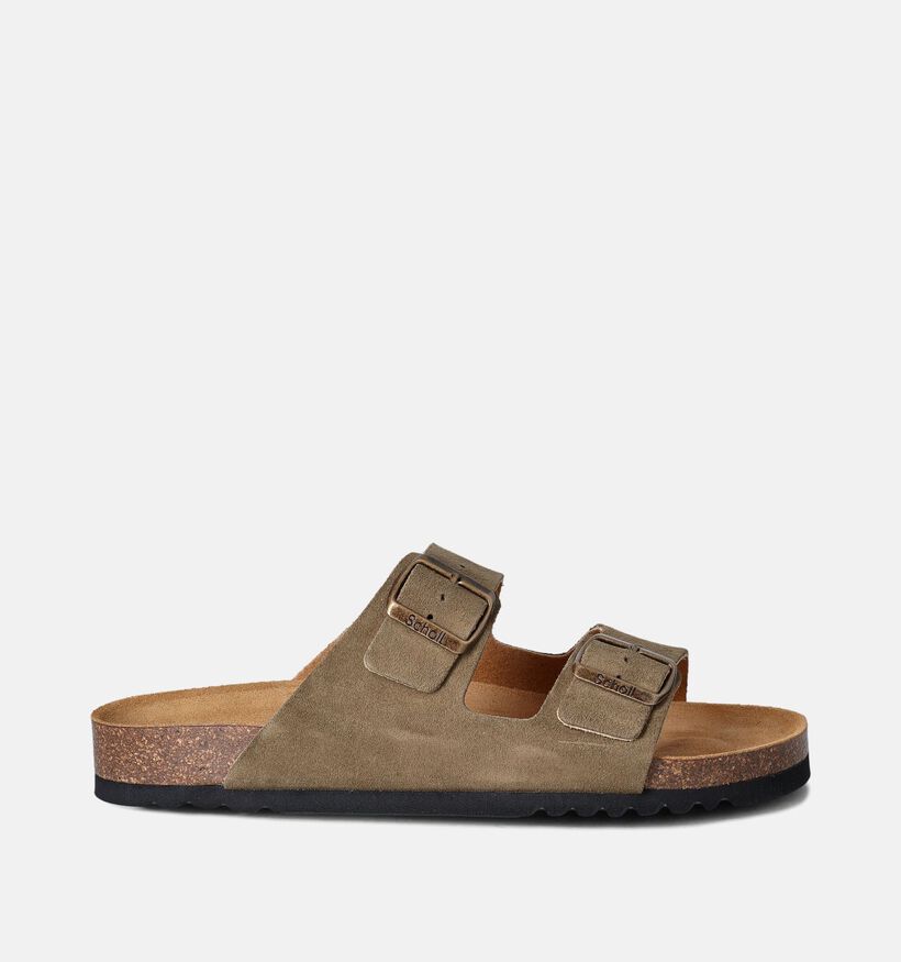 Scholl Nu-pieds casual en Vert kaki pour hommes (357577)