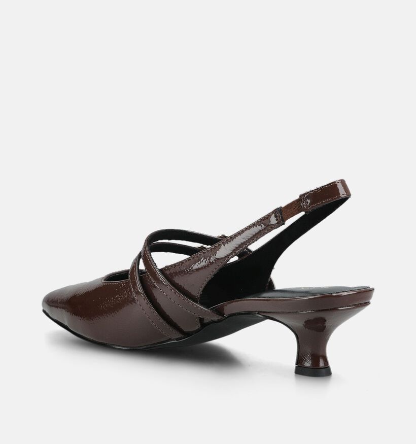 Marco Tozzi Donkerbuine Kitten Heels voor dames (376576)