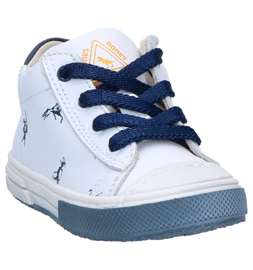 STONES and BONES Dipo Chaussures à lacets en Blanc en cuir (268850)