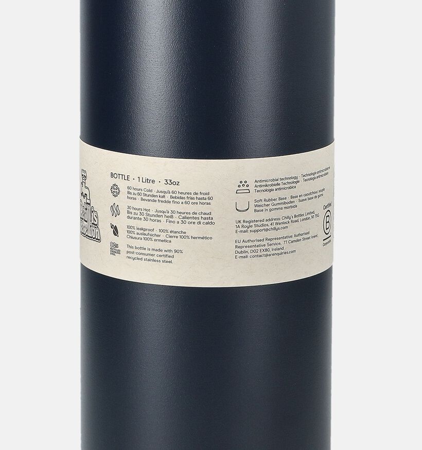 Chilly's Series 3 Donkerblauwe Drinkbus 1000ml voor dames, heren (383656)