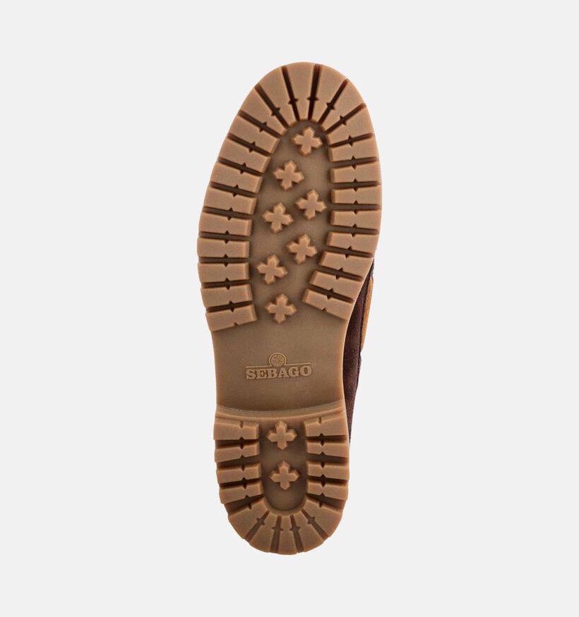 Sebago Ranger Suede Chaussures bateau en Brun fonc&eacute; pour hommes (377071)
