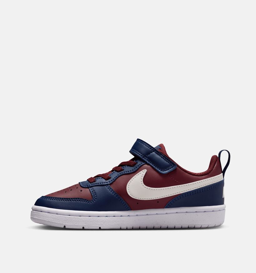 Nike Court Borough Bordeaux/Blauwe Sneakers voor meisjes (359839) - geschikt voor steunzolen