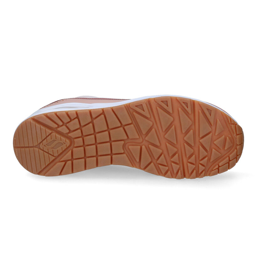 Skechers Uno Layover Baskets en Rosé en textile (302147)