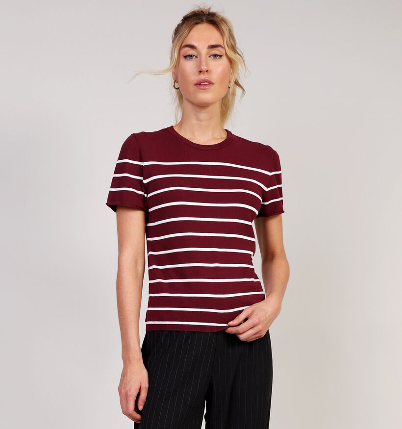 comma casual identity Pull en Bordeaux pour femmes (364469)