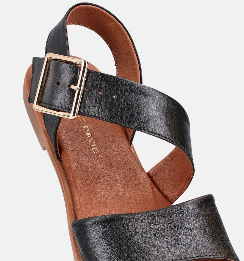 Laurent David Sandales plates en Noir pour femmes (373542)