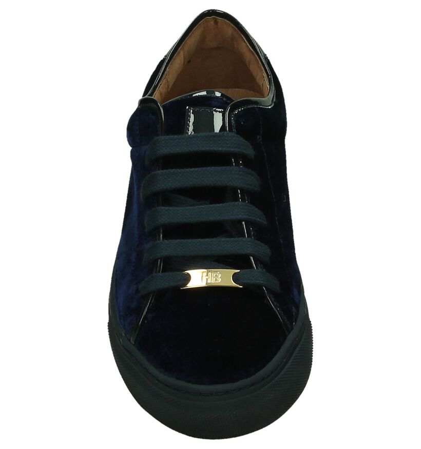 Hampton Bays Blauwe Velours Sneakers in velours (207836)